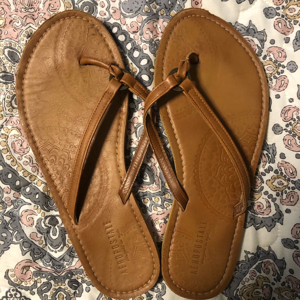Aeropostale Brown Flip Flops